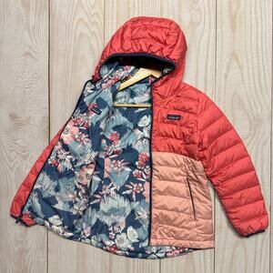 Patagonia Reversible Down 600 Fill Puffer Hoody Girls Jacket Size Medium 10